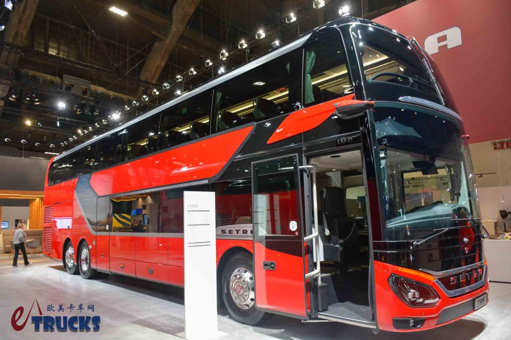2025Busworld客车展｜双层豪华大巴巅峰水准！厨房卫生间全都有？展会实拍赛特拉S 531 DT双层巴士