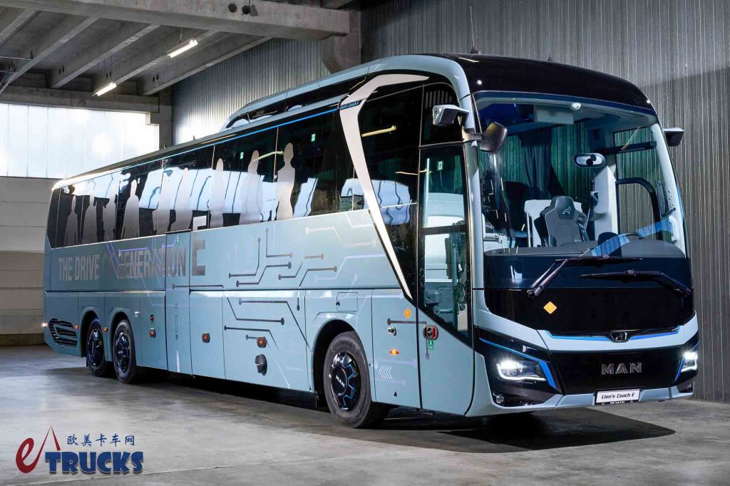 2025Busworld客车展｜续航高达650公里？曼恩Lion’s Coach 14E纯电动旅游巴士来袭！和国产比起来如何？