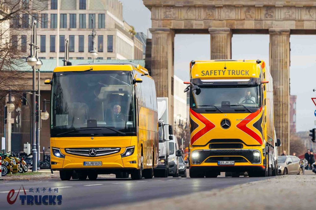 电动时代的卡车安全革命？奔驰推出eActros 600 Safety Truck安全卡车