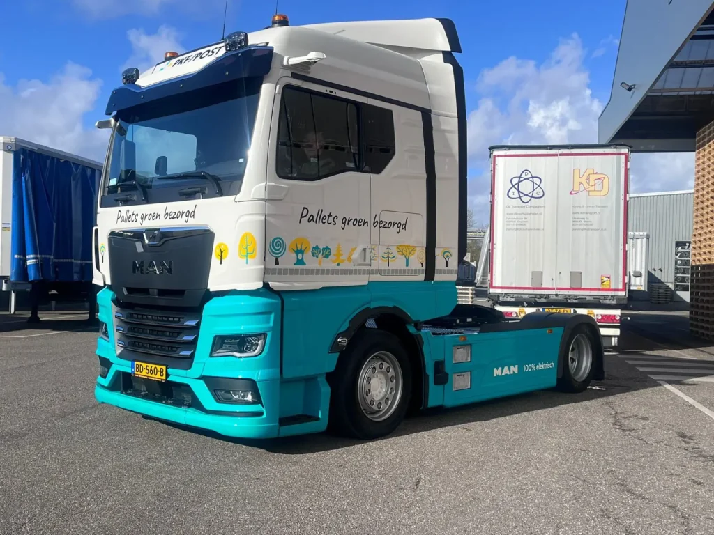 Koning & Drenth启用电动MAN低入口卡车,为PKF Post提供绿色托盘运输