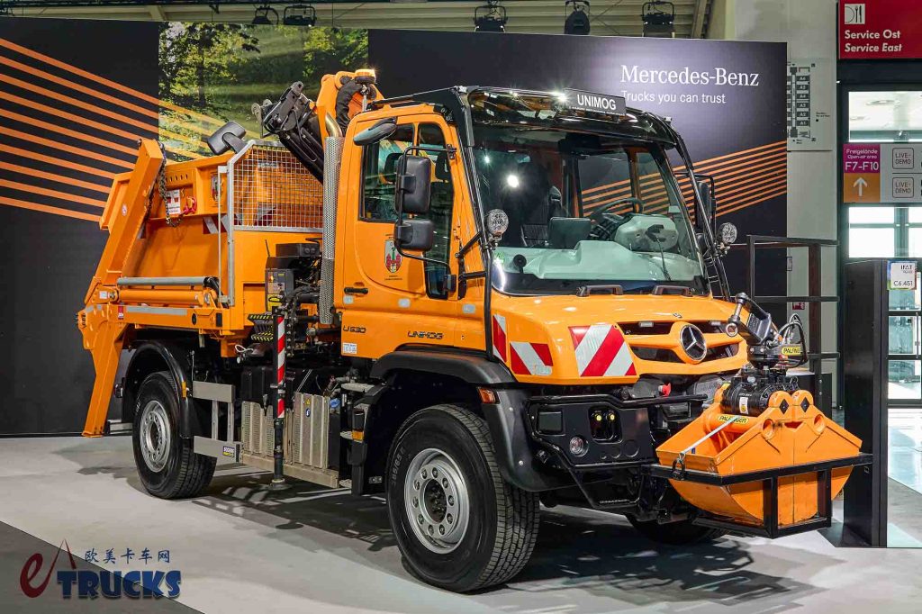 reEconic循环经济概念车、乌尼莫克多用途机具抢眼,带您看奔驰卡车IFAT 2026展品阵容