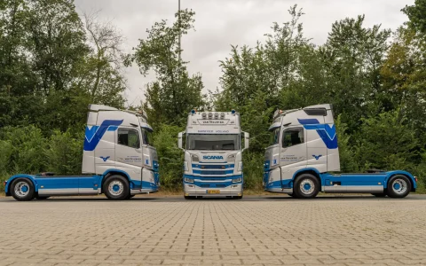 Van Veluw Transport公司接收三辆新牵引车：一台斯堪尼亚两台沃尔沃FH Aero