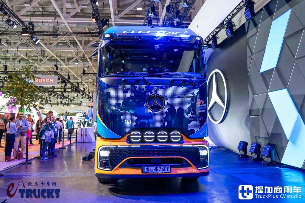 2026IAA:会来中国!化身房车还带越野摩托,奔驰eActros 600开启环球80充挑战