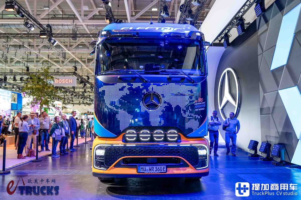 2026IAA:会来中国!化身房车还带越野摩托,奔驰eActros 600开启环球80充挑战