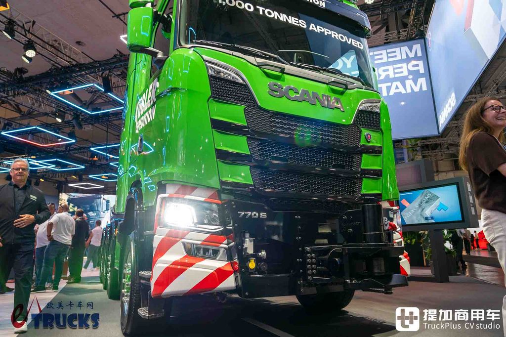 2026IAA：斯堪尼亚千吨王来了！8x6驱动配770匹V8机，770 S大件牵引车深度实拍评测